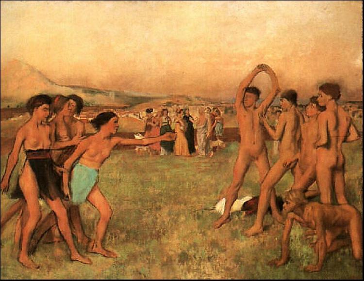 Edgar Degas The Young Spartans Exercising oil painting image